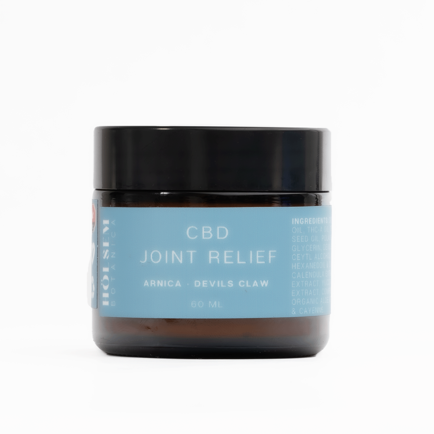 Soothe stiffness and reduce inflammation with Holsem Botanica Joint Relief Cream, powered by 500 mg CBD and 500 mg THC-A. This targeted formula blends devil’s claw, calendula, neem, yucca, arnica, comfrey, and cayenne to ease pain, increase circulation, and support joint mobility.