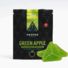 Proper Extracts Green Apple Sativa Gummies deliver a bold, fruity kick with uplifting sativa energy. Each pack contains 3 x 360mg gummies (1080mg total) infused with live resin for full-spectrum effects.
