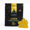 Proper Extracts Lemon Sativa Gummies deliver uplifting energy with a refreshing citrus twist. Each pack contains 3 gummies at 360mg each, totaling 1080mg THC, infused with premium live resin for full-spectrum benefits.
