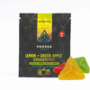 Proper Extracts Sativa Pack Gummies deliver a trio of bold fruit flavors - Green Apple, Lemon, and Strawberry - infused with 1080mg of THC per pack. Crafted with premium live resin for full-spectrum benefits, each 360mg gummy is easily divisible for flexible dosing.