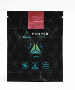 Proper Extracts Strawberry Sativa Gummies deliver a juicy burst of sweetness paired with uplifting sativa effects. Each pack contains 3 gummies at 360mg each, totaling 1080mg THC, crafted with premium live resin for full-spectrum benefits.