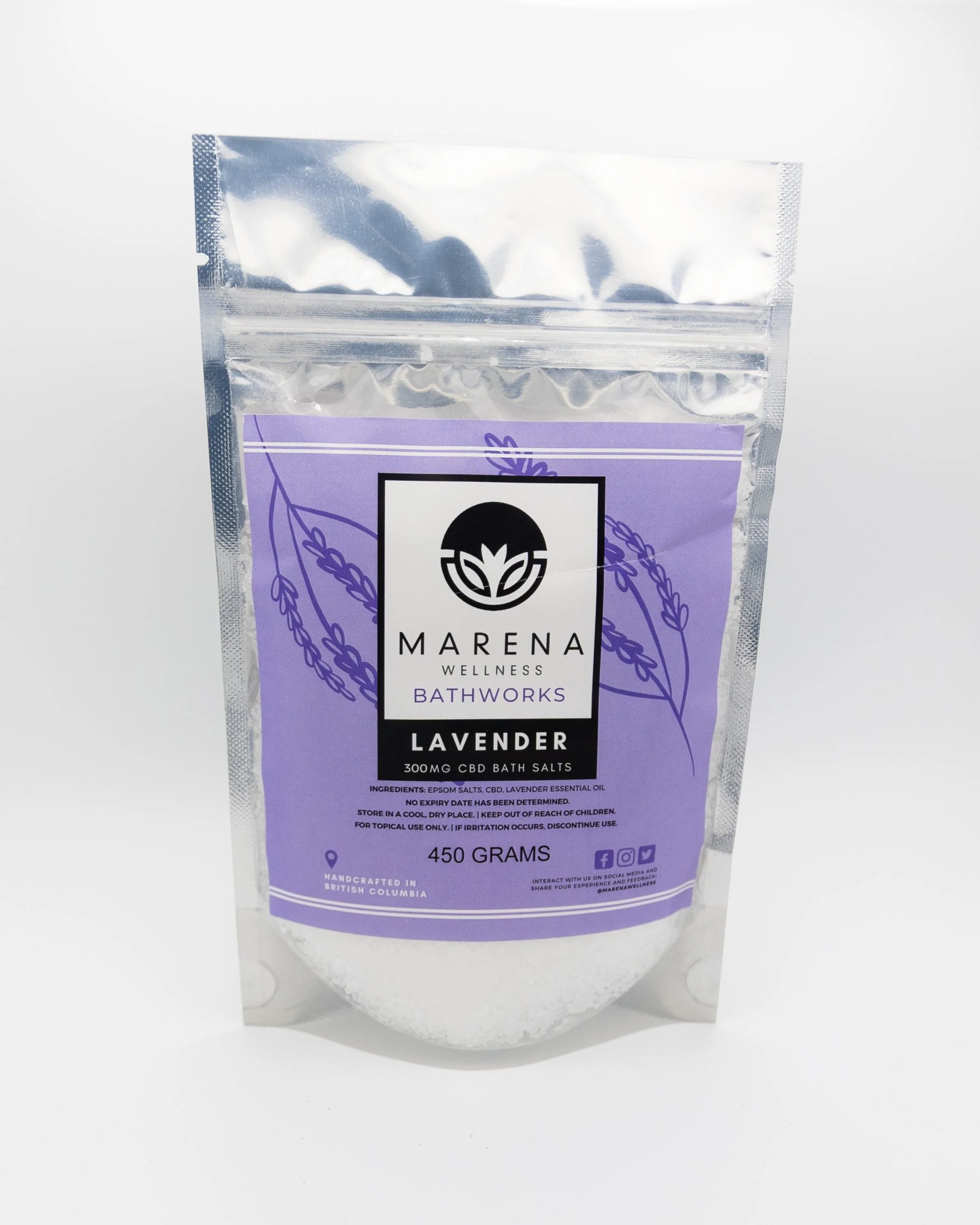 Marena Wellness - CBD Bath Salts (300mg) - Lavender