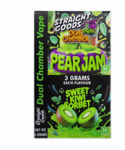 Straight Goods 6g Dual Chamber Vape – Pear Jam + Sweet Kiwi Sorbet